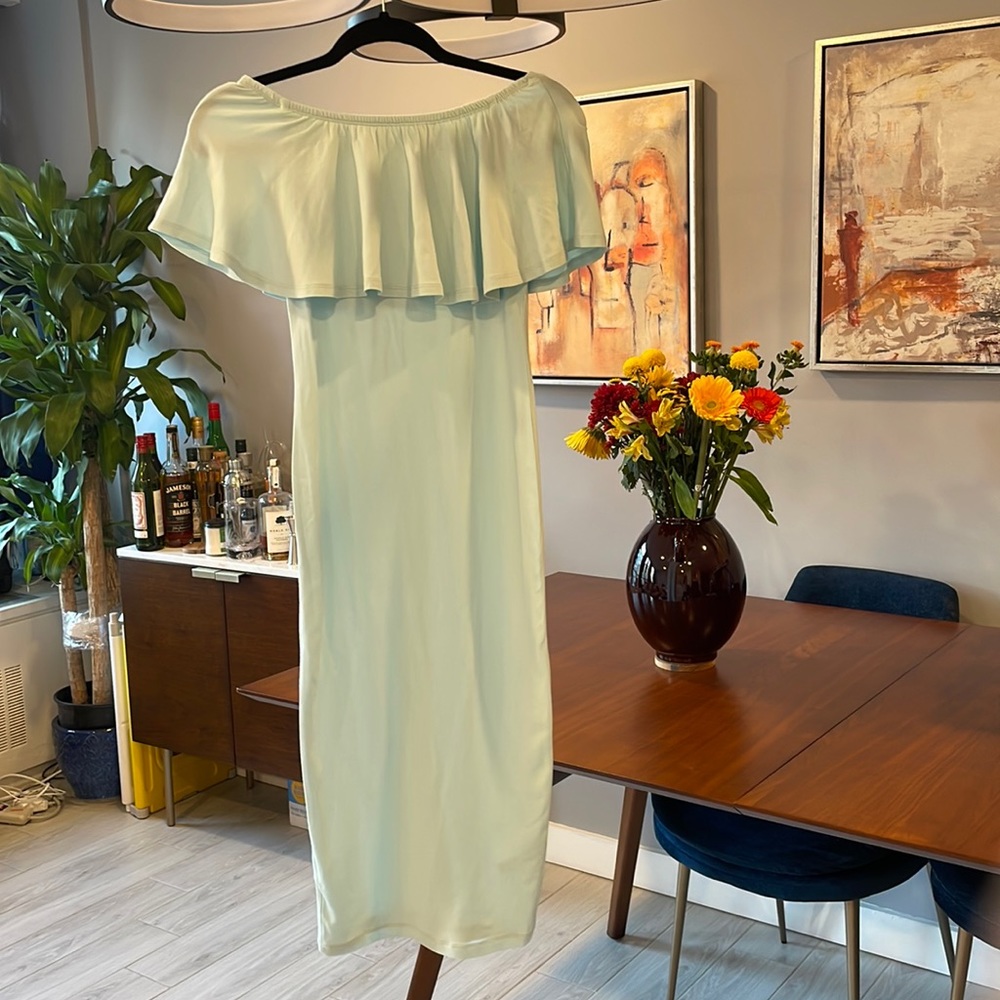 ASOS off the shoulder light blue dress. Size 4